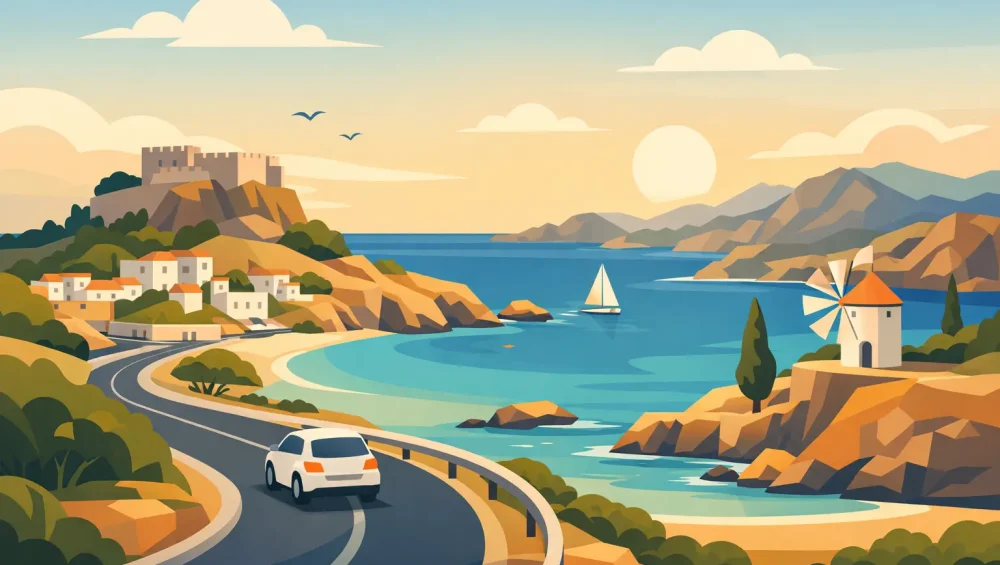 7 Top Scenic Routes South Rhodes Visitors Love